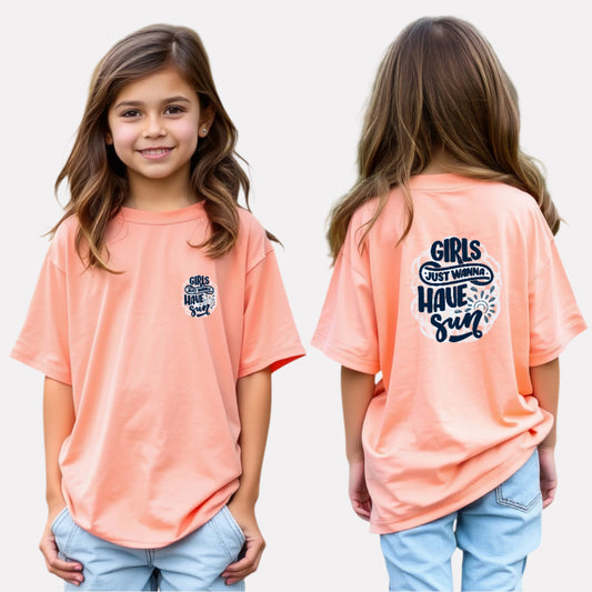 Peach Oversized T-Shirt with Extended Sleeves