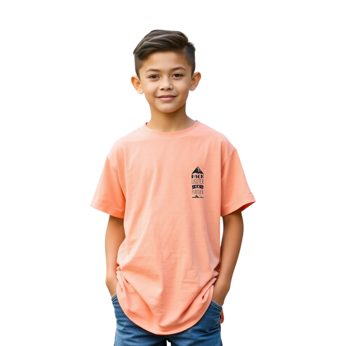 Peach Oversized T-Shirt with Extended Sleeves
