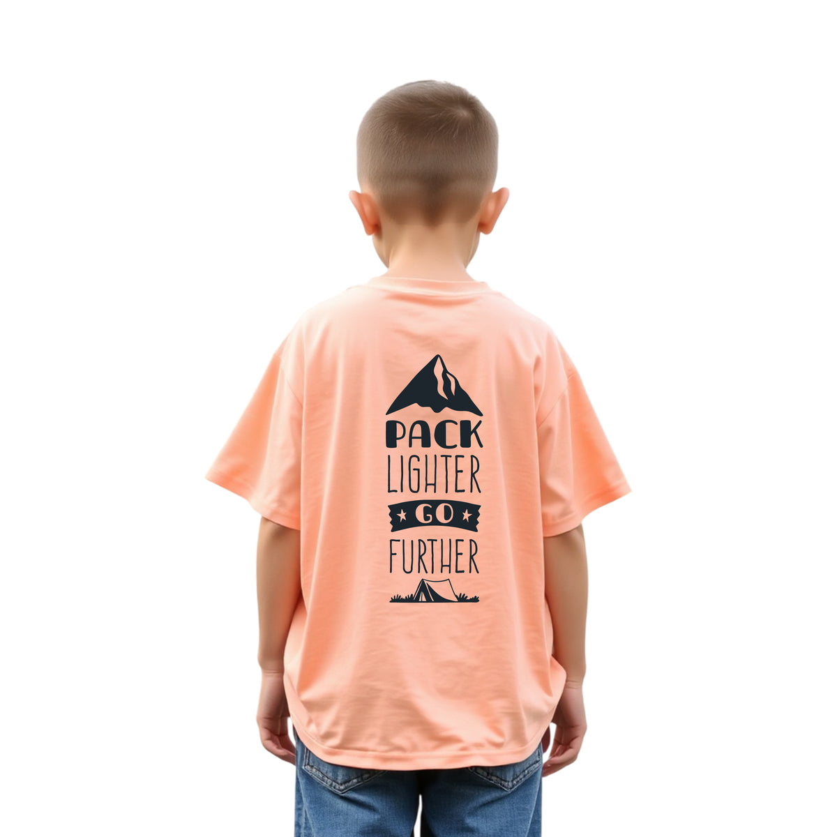 Peach Oversized T-Shirt with Extended Sleeves
