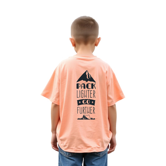 Peach Oversized T-Shirt with Extended Sleeves