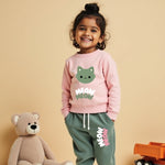 Winter Sweatshirt Set for Kids Pink & Mint Green