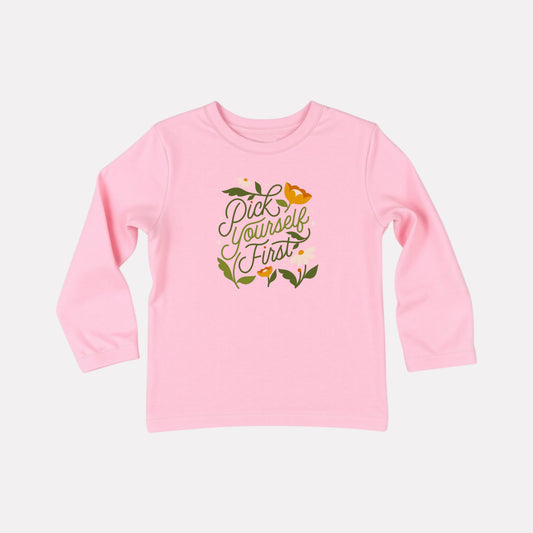 Cotton Full Sleeve Round Neck T-Shirt for Girls
