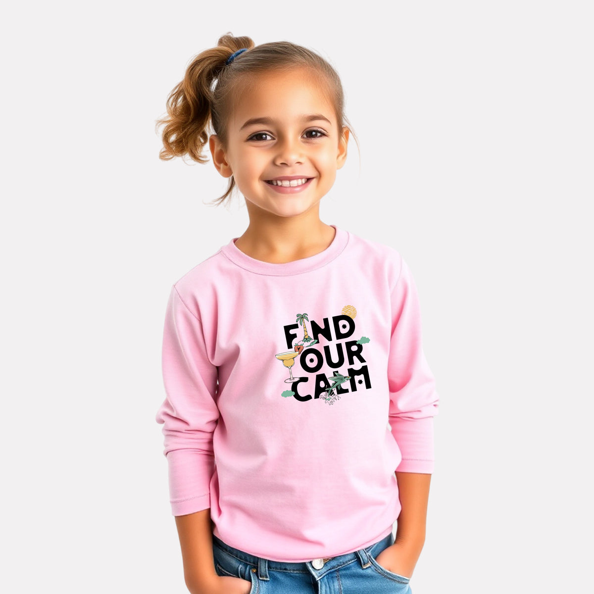 Cotton Full Sleeve Round Neck T-Shirt for Girls