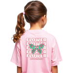 Girls Printed Oversized Cotton T-Shirt Pink Color