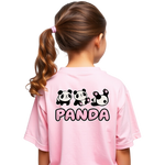 Girls Printed Oversized Cotton T-Shirt Pink Color