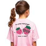 Girls Printed Oversized Cotton T-Shirt Pink Color