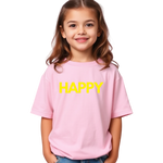 Girls Printed Oversized Cotton T-Shirt Pink Color