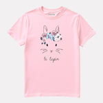 Printed Baby Pink Cotton T-Shirt for Junior Girls