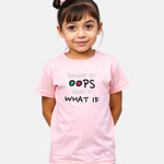 Junior Girl Printed Baby Pink Cotton T-Shirt