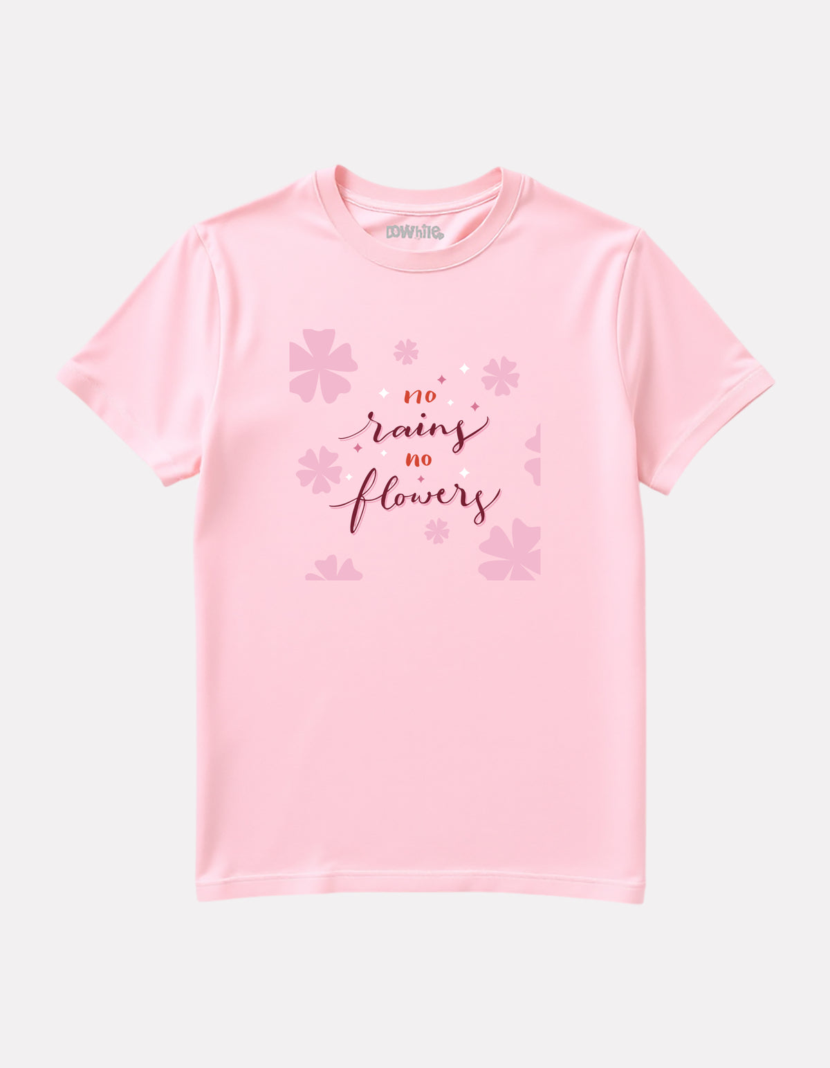 Printed Baby Pink Cotton T-Shirt for Junior Girls