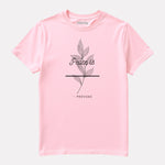 Printed Baby Pink Cotton T-Shirt for Junior Girls