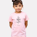 Printed Baby Pink Cotton T-Shirt for Junior Girls