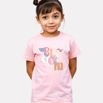 Junior Girl Printed Baby Pink Cotton T-Shirt