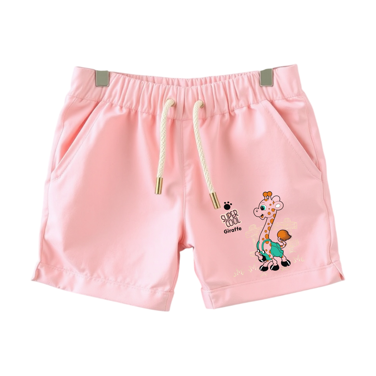 Pack of 2 Girl Regular Fit Cotton Shorts
