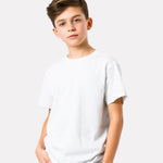 Junior Boy Plain White Casual Cotton T-Shirt