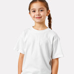Junior White Casual Cotton T-Shirt for Girls