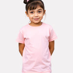 Junior Girl Plain Regular Fit Baby Pink T-Shirt
