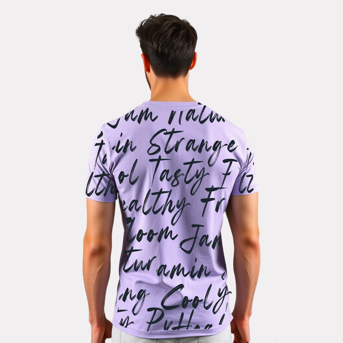 Men's 3-Pack Printed Round Neck Cotton T-Shirts