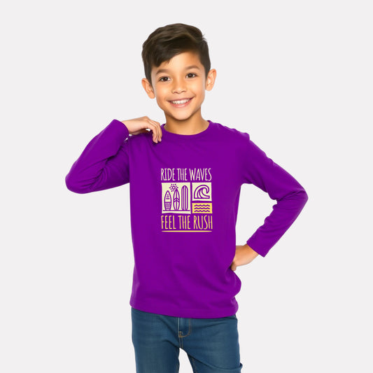 Casual Cotton Full Sleeve Printed T-Shirt for Boys