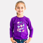 Cotton Full Sleeve Round Neck T-Shirt for Girls