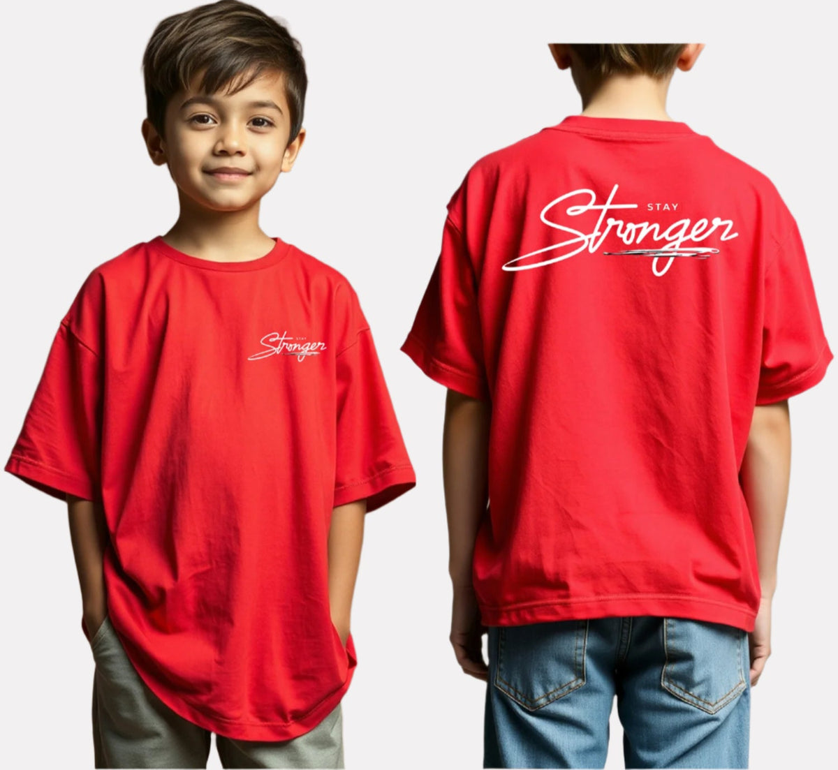 Boys Printed Extended Sleeves Oversized T-shirt