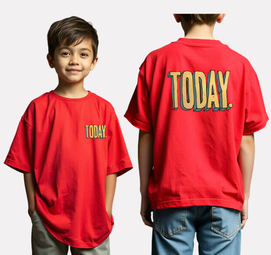 Boys Printed Oversized Cotton T-Shirt