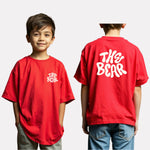 Boys Printed Oversized Cotton T-Shirt Red Color