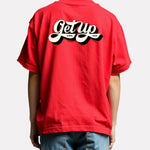 Boys Printed Oversized Cotton T-Shirt Red Color