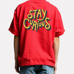 Boys Printed Oversized Cotton T-Shirt Red Color