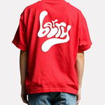 Boys Printed Oversized Cotton T-Shirt Red Color