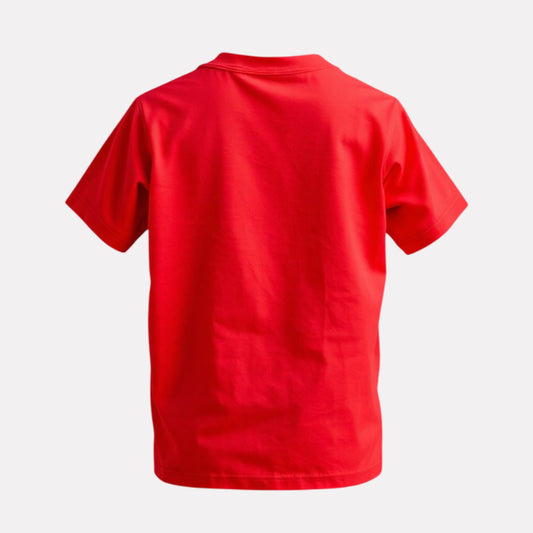 Junior Boy Red Color Graphic Plain T-Shirt