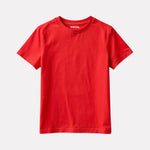 Junior Boy Red Color Graphic Plain T-Shirt