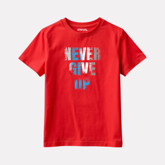 Junior Boy Red Color Graphic Printed T-Shirt