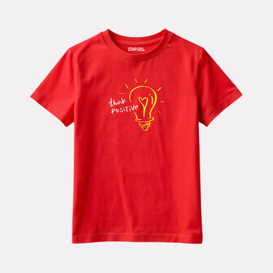 Junior Boy Red Color Graphic Printed -Shirt