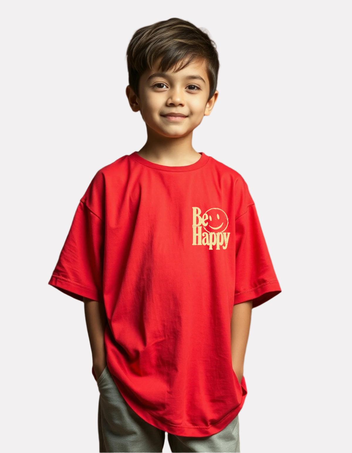 Boys Printed Extended Sleeves Oversized T-shirt