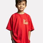 Boys Printed Extended Sleeves Oversized T-shirt
