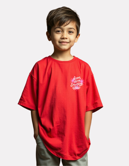 Boys Printed Oversized Cotton T-Shirt