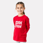 Stylish Full Sleeve Red Cotton Printed T-Shirt