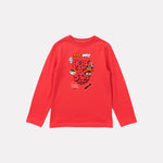 Stylish Full Sleeve Red Cotton Printed T-Shirt