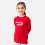 Stylish Full Sleeve Red Cotton Printed T-Shirt