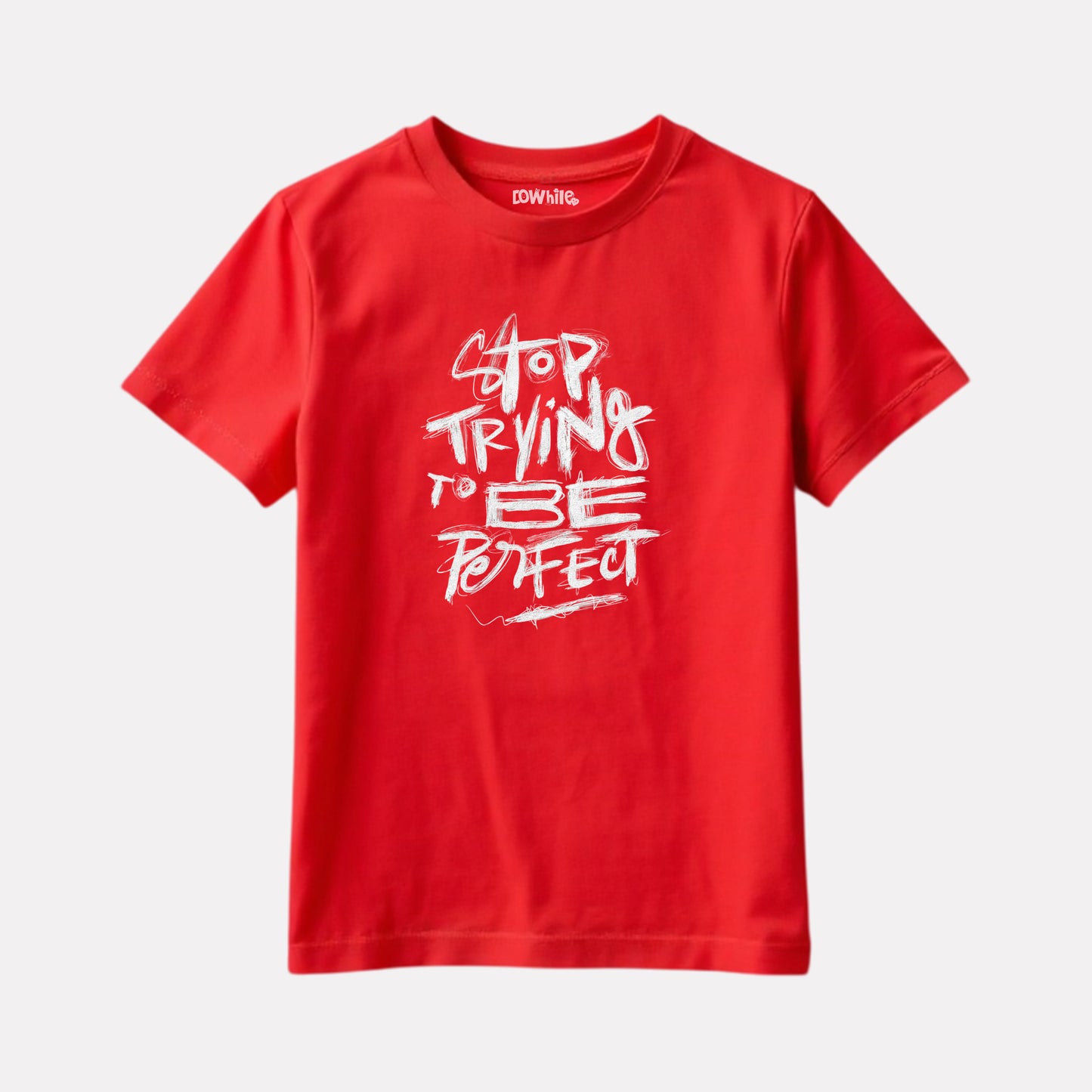 Junior Girl Printed Red Casual Cotton T-Shirt
