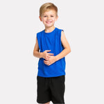 Royal Blue Tee & Black Shorts for Boys