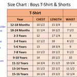 White T-Shirt with Matching Shorts for Boy