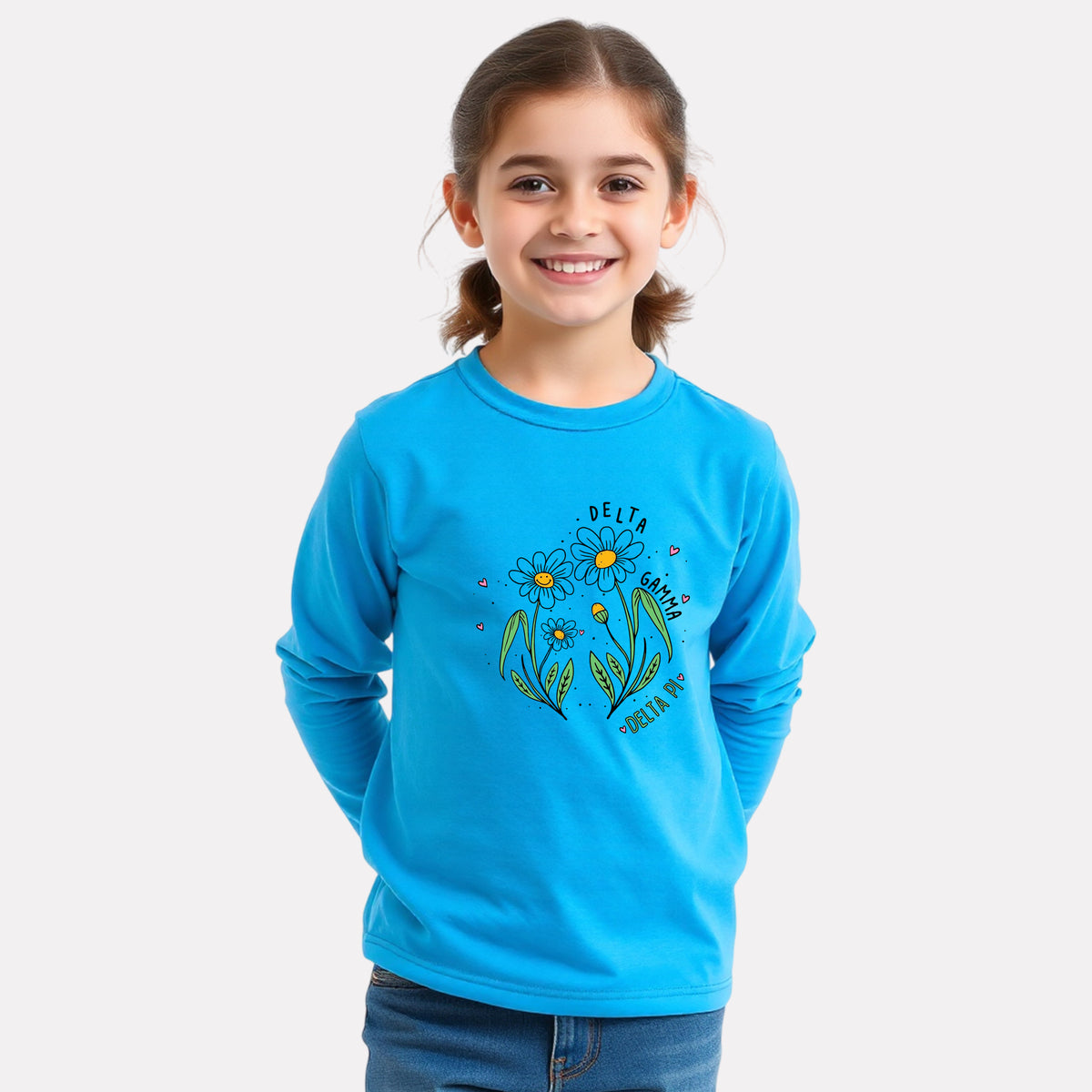 Comfy Round Neck Full Sleeve T-Shirt for Girls