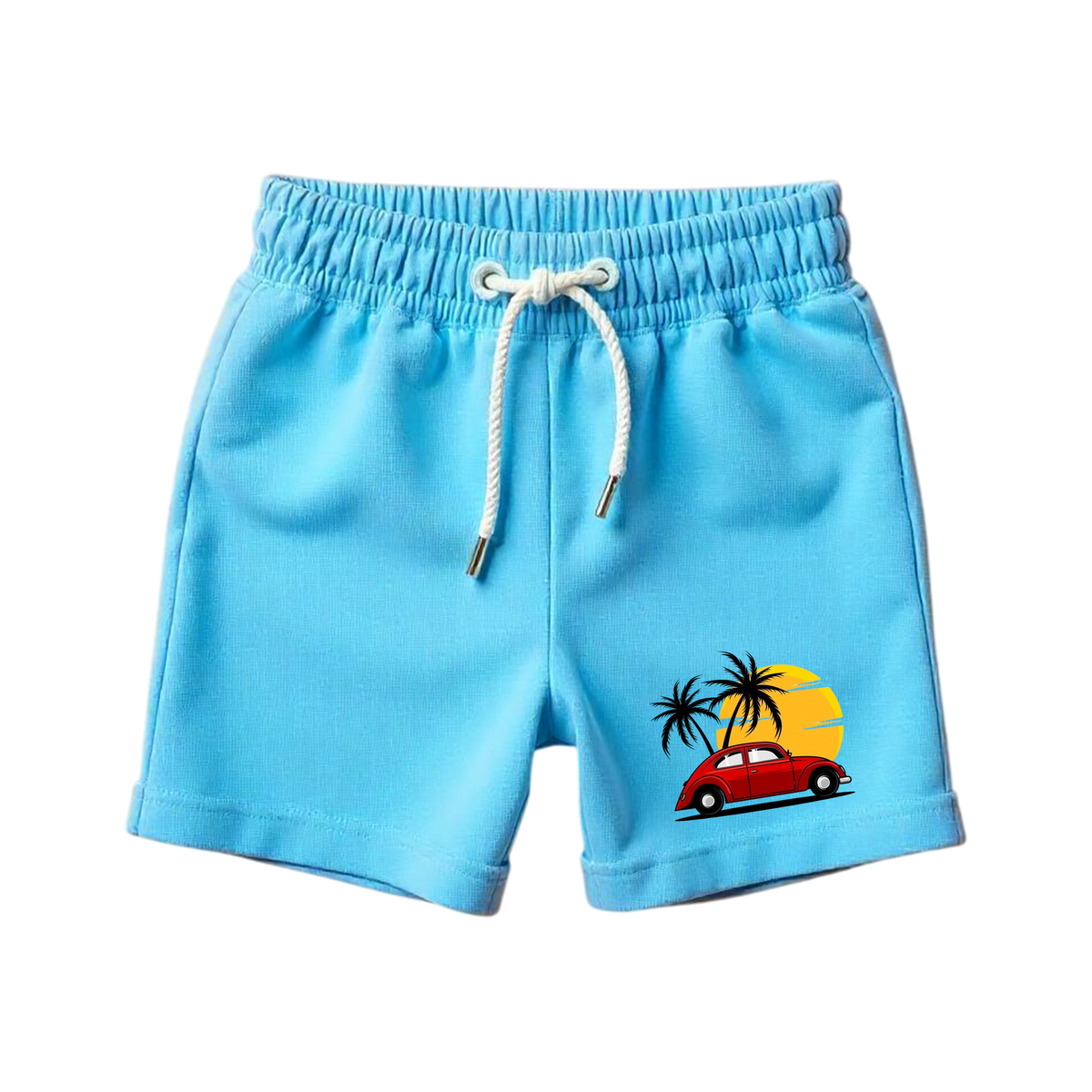 Pack of 2 Girl Regular Fit Cotton Shorts