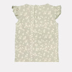 Girls baby T-shirt soft green embroidery