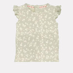 Girls baby T-shirt soft green embroidery