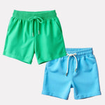 Girls Pack Of 2 Plain Pure Cotton Shorts
