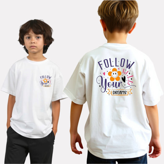 Boys Printed Extended Sleeves Oversized T-shirt