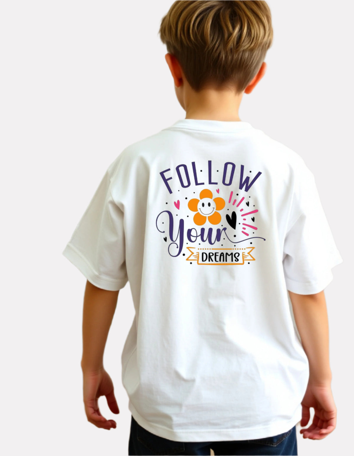 Boys Printed Extended Sleeves Oversized T-shirt